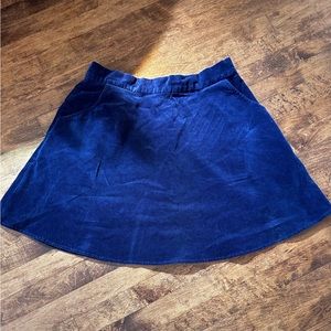 Mod Cloth Navy Blue Corduroy Skirt